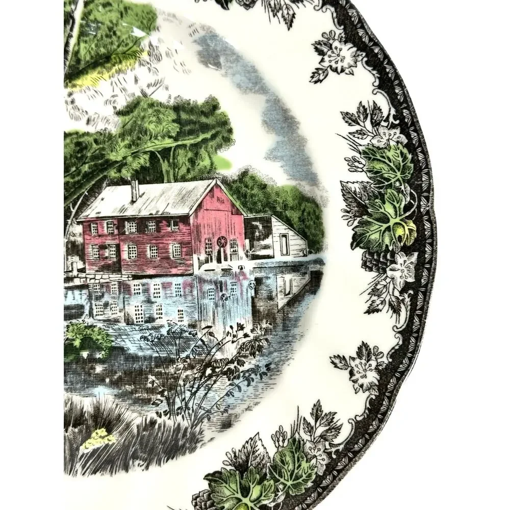 Johnson Bros Friendly Village England Vintage The Old Mill Plate-10.5